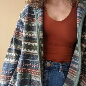 Nordic patterned cardigan